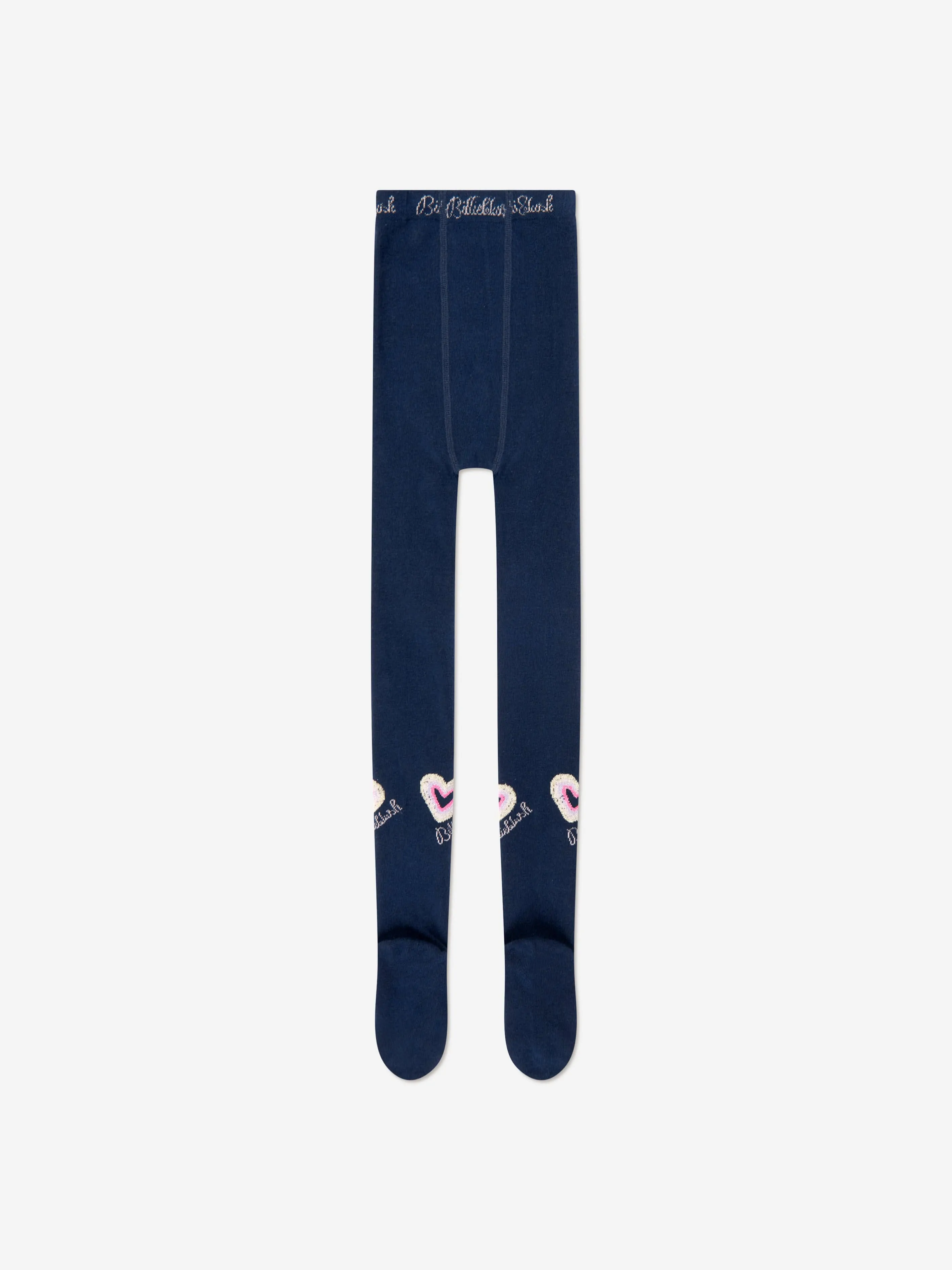 Billieblush Girls Heart Logo Tights in Navy