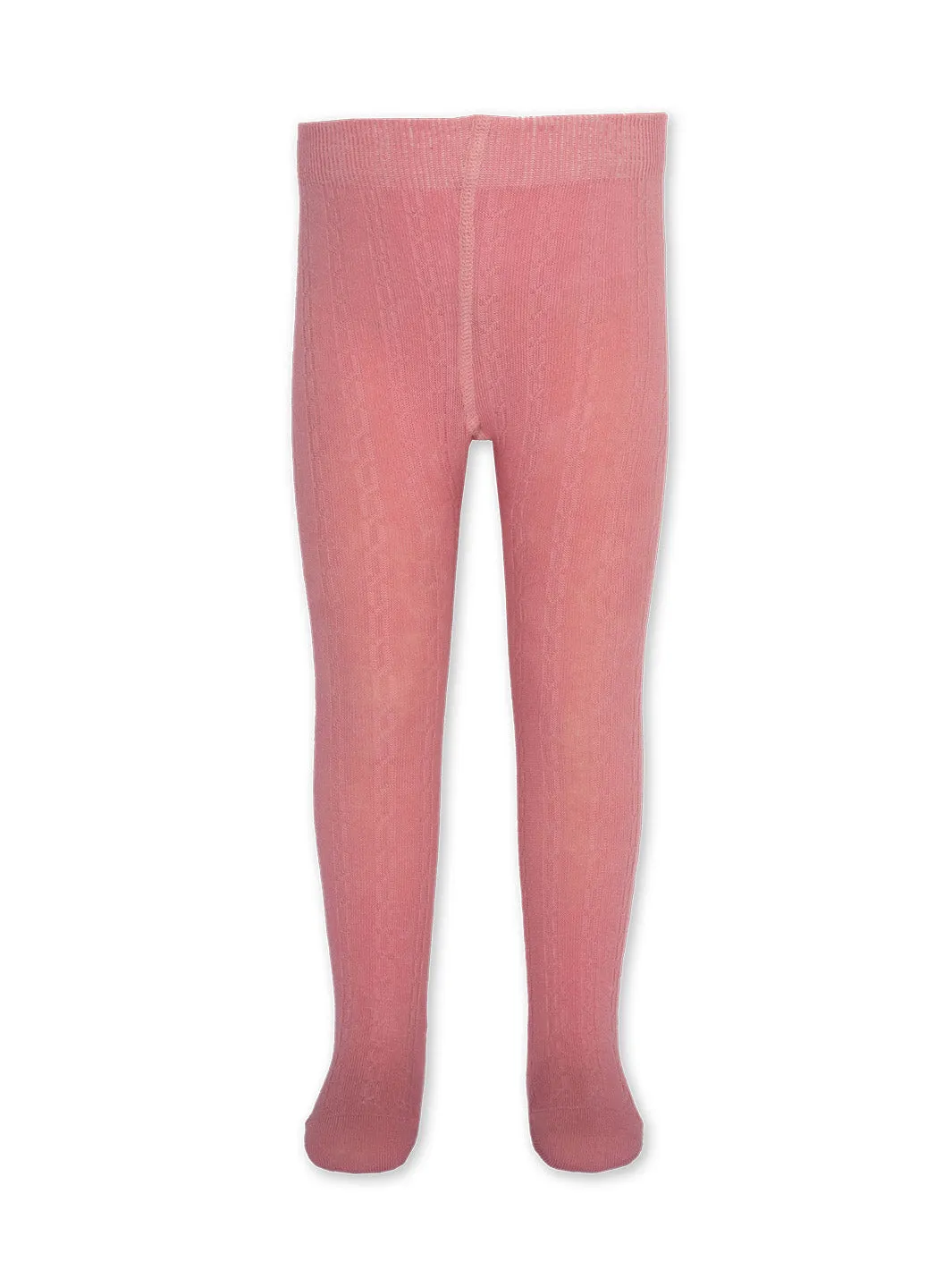 Cable tights pink