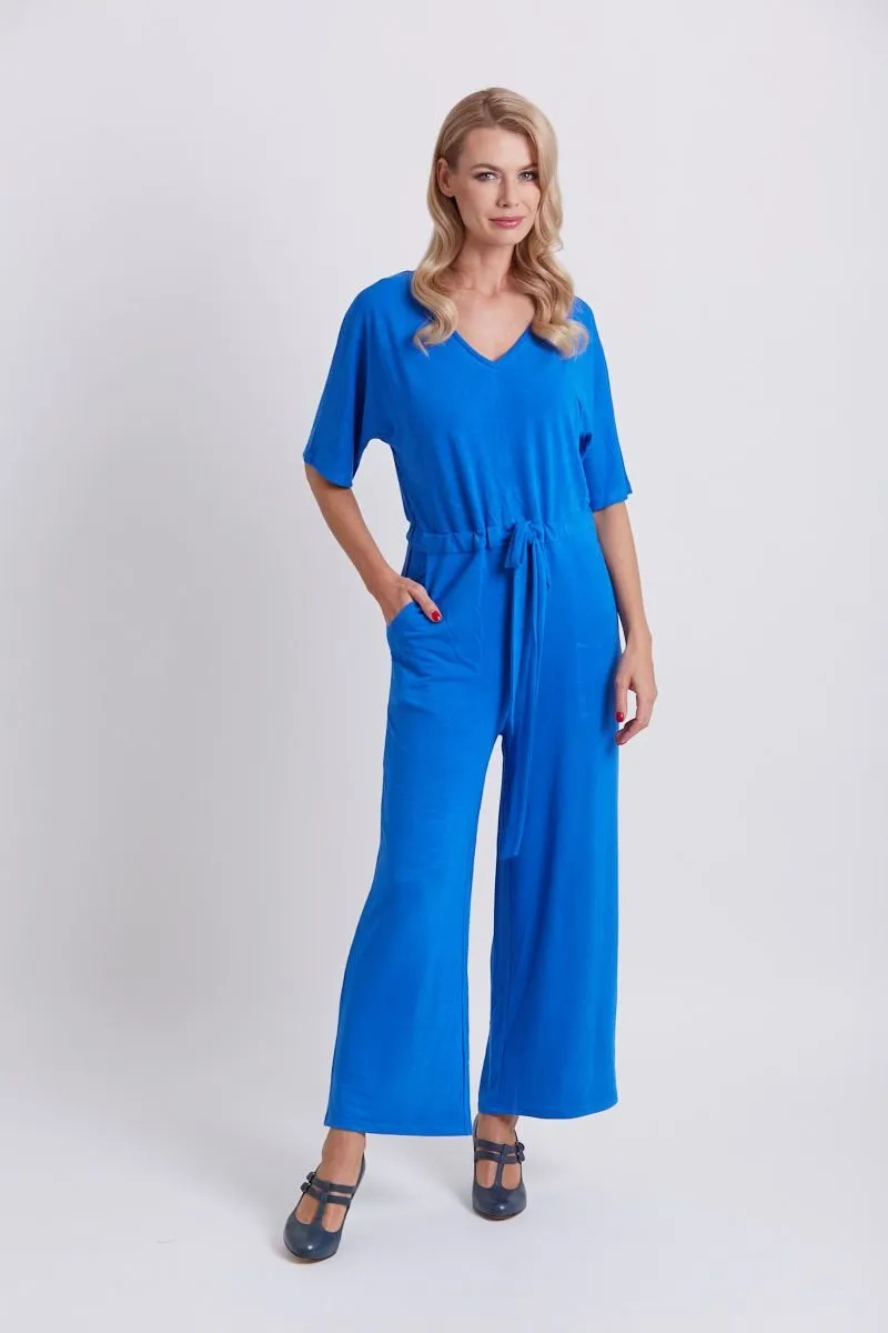 Charlotte Royal Blue Wide Leg Jumpsuit