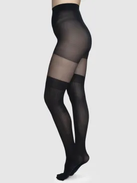 Dagmar Over-Knee Tights - Black