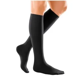 Duomed Soft Class 2 Closed Toe Below Knee Compression Stockings XL Black