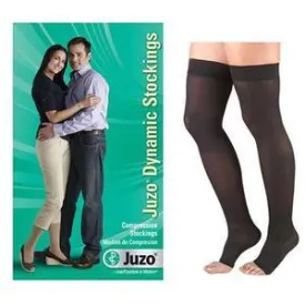 Dynamic Thigh-High with Silicone Border, 20-30, Open, Black, Size 2