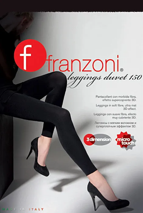 Franzoni Duvet Black Opaque Footless Tights