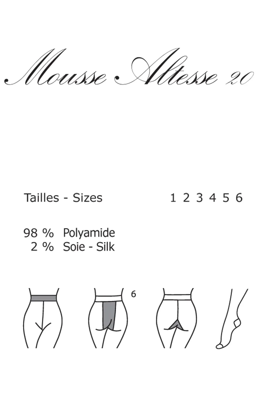 GERBE MOUSSE ALTESSE 20 Topaze Tights