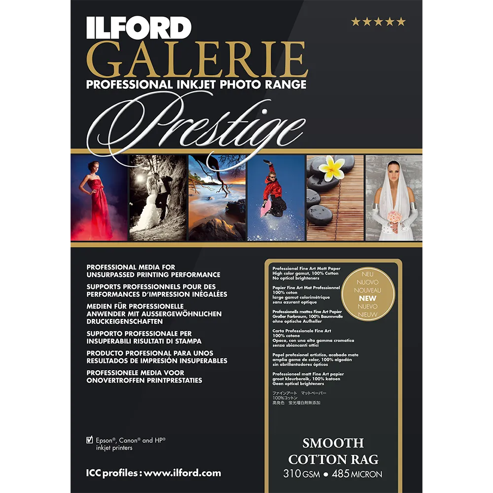 Ilford Galerie - Prestige Smooth Cotton Rag 5x7, 50 sheets