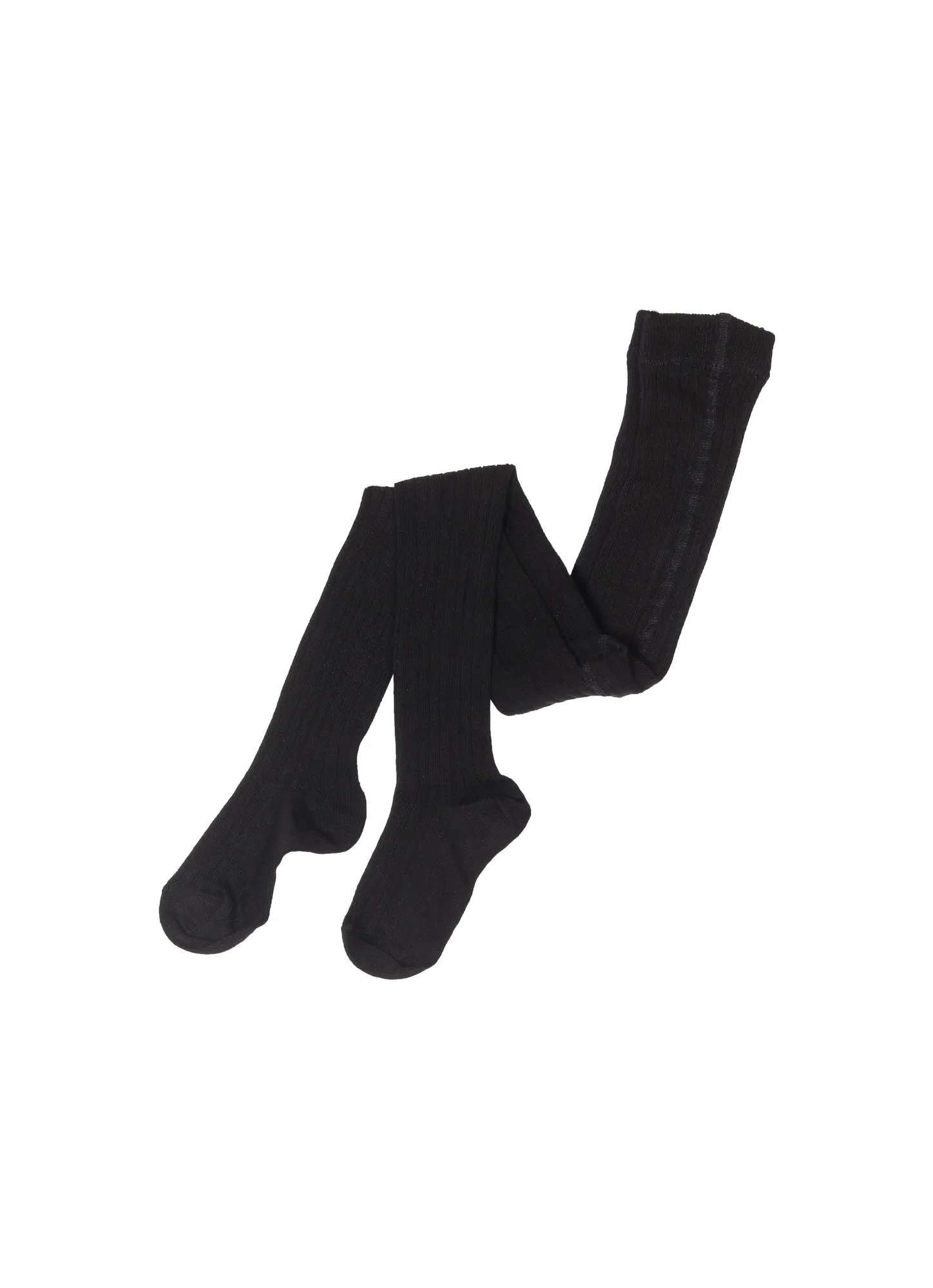 Kids' Rib Pantyhose Black