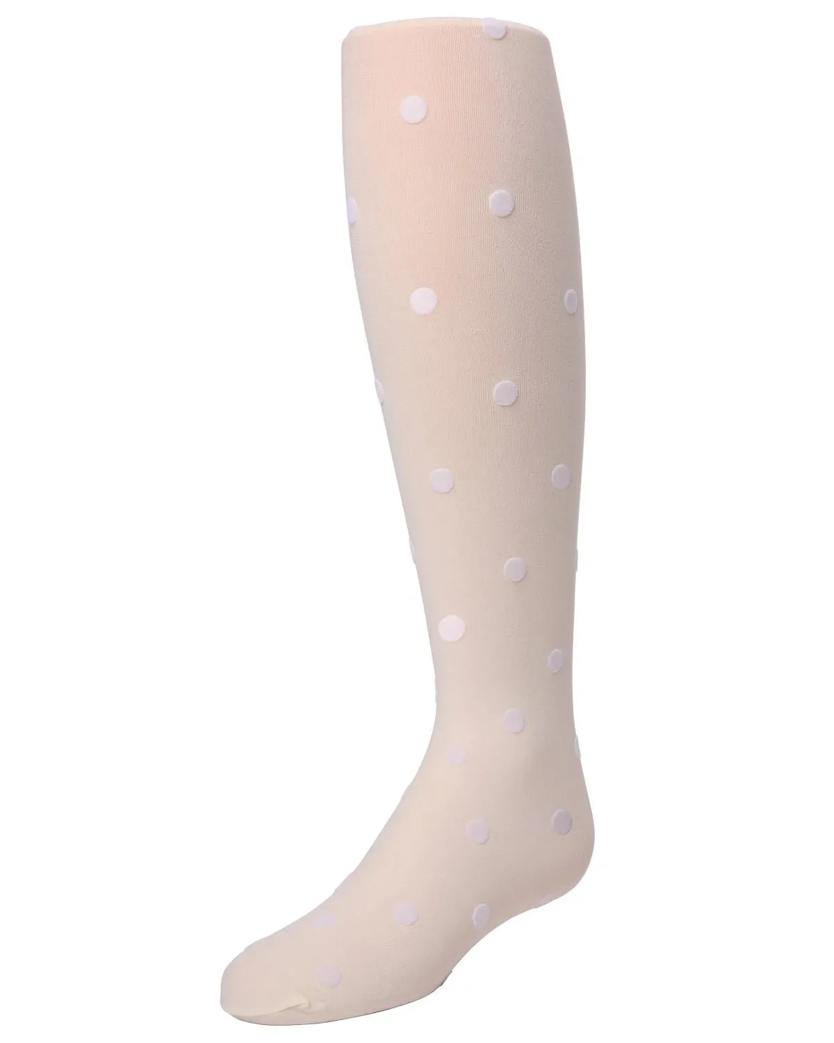 Memoi Flocked Polka Dot Tights MK-744