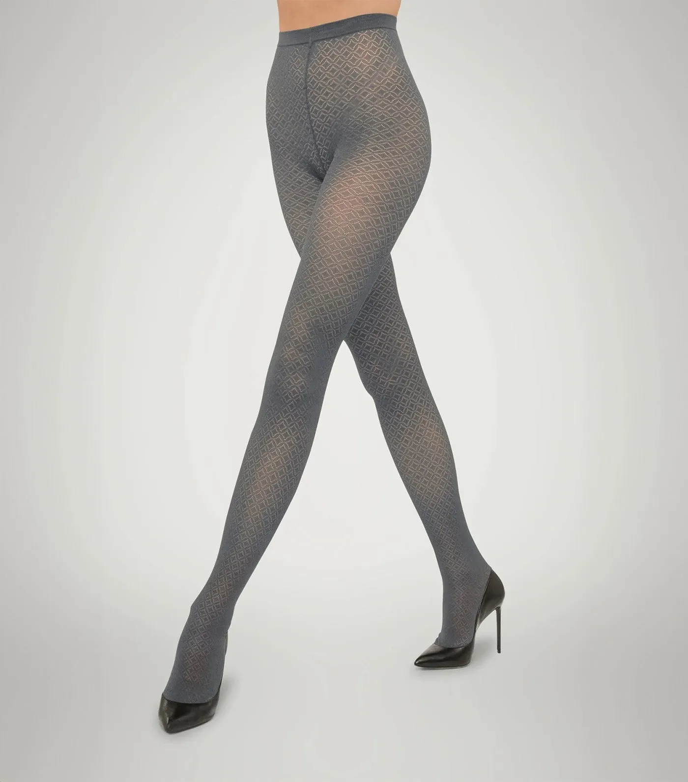 Pattern Tights Soft Pewter