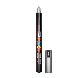 POSCA Ultra-Fine Tip Paint Marker Pen PC-1MR - Metallic Silver