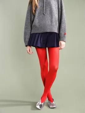 Red Opaque Tights