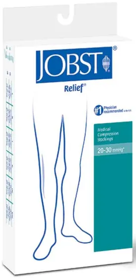 Relief Knee-High Firm Compression Stockings Large, Black