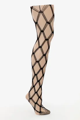 RN-PHGM - Geo Mesh Fishnet Tights