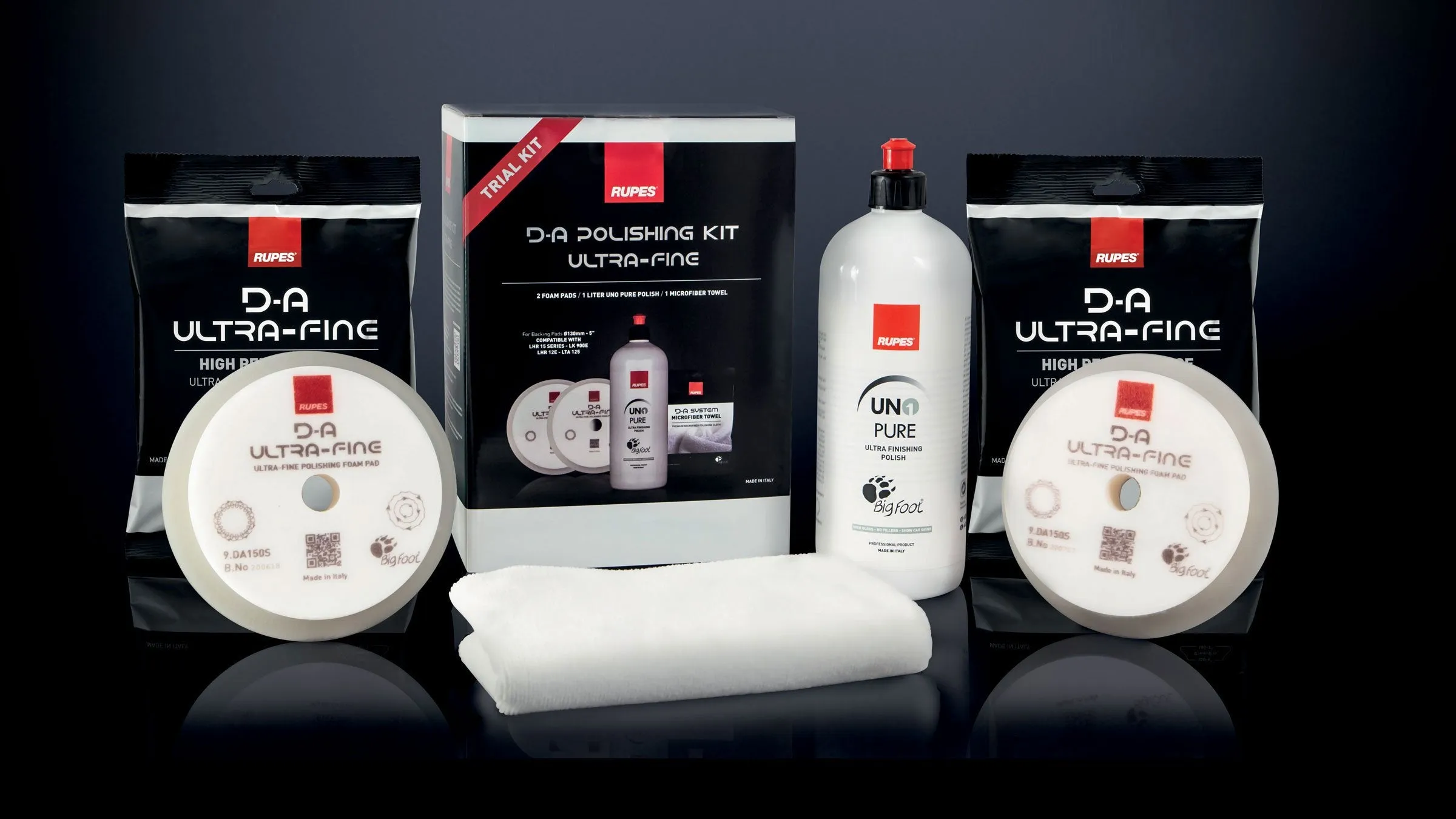 Rupes DA Pure Polishing Kit Ultra Fine White 180mm