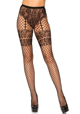 Sheila Faux Garter Tights