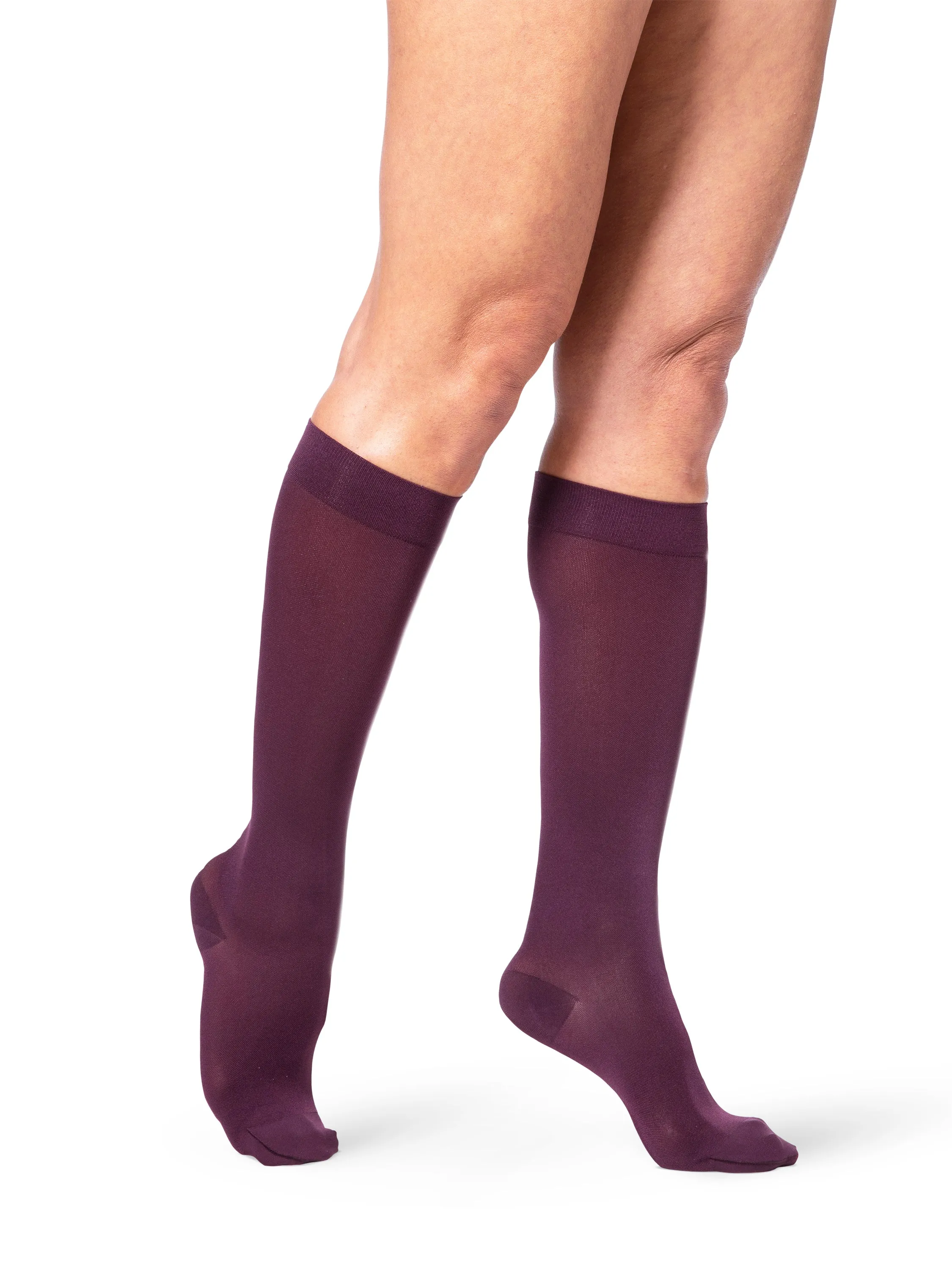 Sigvaris Soft Opaque (Formerly 840 Soft Opaque) Women's Knee High  20-30mmHg-Closed Toe