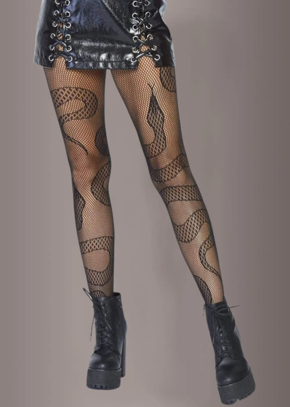 Slither Snake Fishnet Tights