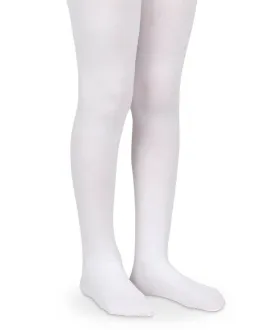 Smooth Toe Organic Cotton Tights -- White