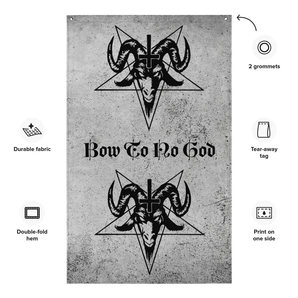 Soft Goth Wall Decor / Gothic Home Decor With Baphomet Print / Flag Wall Decor / High Quality Flag